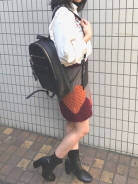 「GAP（ギャップ）のアイテム（バックパック/リュック）」を使った、さん（レディース・155cm）の秋コーディネート