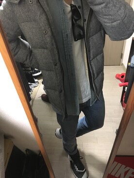 「MK MICHEL KLEIN HOMME （エムケーミッシェルクランオム）のアイテム（ダウンジャケット/コート）」を使った、Y-U-Nさん（メンズ・169cm）の春コーディネート