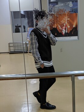 「Dr. Martens（ドクターマーチン）の［UNISEX/ユニセックス］Dr.Martens ドクターマーチン 3EYE GIBSON 1461 MONO 3ホール ギブソン シューズ（ドレスシューズ）」を使った、なーかわさん（メンズ・165cm）の秋コーディネート