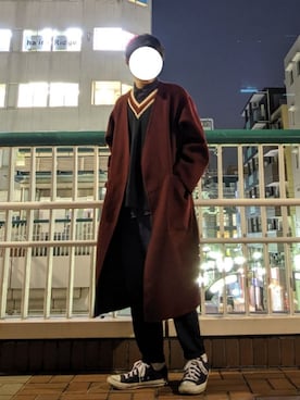 「HARE（ハレ）のアイテム（その他アウター）」を使った、なーかわさん（メンズ・165cm）の冬コーディネート