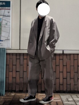 「FREAK'S STORE（フリークスストア）のアイテム（テーラードジャケット）」を使った、なーかわさん（メンズ・165cm）の春コーディネート