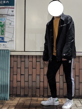 なーかわさんの「トラックパンツ [SST TRACK PANTS] アディダスオリジナルス」を使ったコーディネート