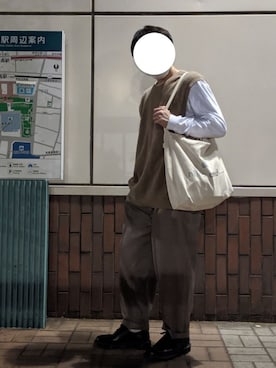 「Dr. Martens（ドクターマーチン）の［UNISEX/ユニセックス］Dr.Martens ドクターマーチン 3EYE GIBSON 1461 MONO 3ホール ギブソン シューズ（ドレスシューズ）」を使った、なーかわさん（メンズ・165cm）の春コーディネート