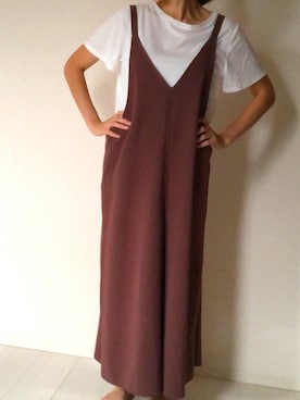 「chaopanic typy」｜「アイテム（オールインワン・サロペット）」を使った、alice.tさん（レディース・156cm）の秋コーディネート