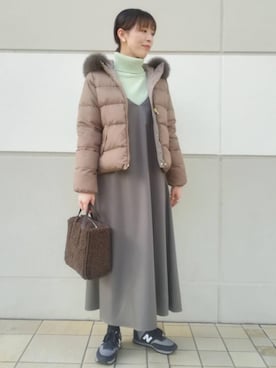 「一押しのアウタースタイル」｜「アイテム（ダウンジャケット/コート）」を使った、yuuさん（レディース・166cm）の冬コーディネート