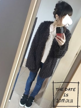 S*さん（レディース・149cm）の冬コーディネート