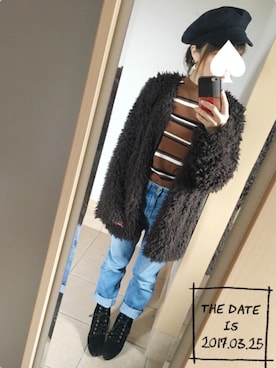 「プードルコート」｜S*さん（レディース・149cm）の春コーディネート