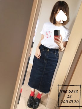 「切りっぱなし」｜「アイテム（パンプス）」を使った、S*さん（レディース・149cm）の夏コーディネート