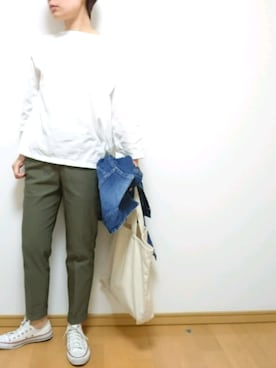 「V.T（ブイティ）のアイテム」を使った、r。さん（レディース・157cm）の春コーディネート