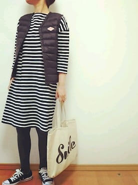 「V.T（ブイティ）のアイテム」を使った、r。さん（レディース・157cm）の春コーディネート