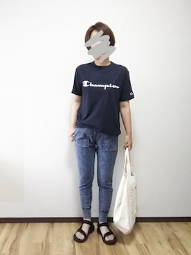 「Another Edition（アナザーエディション）のアイテム（シューズ）」を使った、r。さん（レディース・157cm）の夏コーディネート