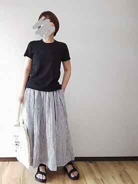 「Another Edition（アナザーエディション）のアイテム（シューズ）」を使った、r。さん（レディース・157cm）の夏コーディネート