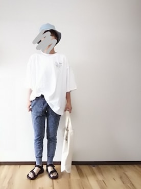 「Another Edition（アナザーエディション）のアイテム（シューズ）」を使った、r。さん（レディース・157cm）の夏コーディネート