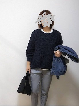 「FREE'S MART（フリーズマート）のアイテム（デニムジャケット）」を使った、r。さん（レディース・157cm）の秋コーディネート
