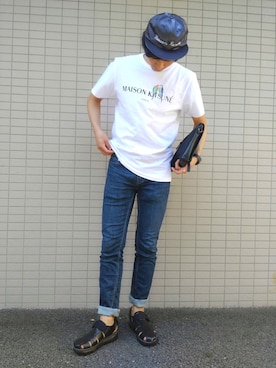 「キツネTシャツ」｜stroooooさん（メンズ・174cm）の夏コーディネート