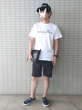 「キツネTシャツ」｜stroooooさん（メンズ・174cm）の夏コーディネート
