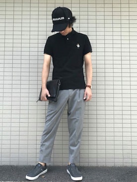 「グレースラックス」｜「アイテム（帽子）」を使った、stroooooさん（メンズ・174cm）の夏コーディネート