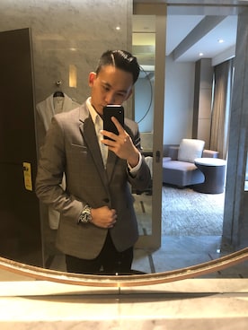 「G2000 （ジートゥサウザンド）のアイテム」を使った、Jen Hsiang Zinさん（メンズ・174cm）の秋コーディネート
