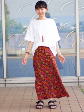 「Daniel Wellington（ダニエルウェリントン）の【Daniel Wellington】レザーバンド３６ＭＭ（アナログ腕時計）」を使った、ユキさん（レディース・158cm）の夏コーディネート