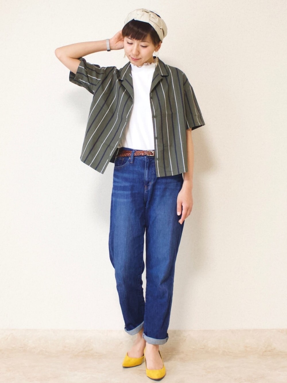 「パンツスタイル、プチプラ、オトナ女子、カジュアルコーデ、summer、UNIQLO、kutir、ダニエルウェリントン、ootd、ラフ」｜「Daniel Wellingtonの「Daniel Wellington/ダニエルウェリントン」 クラシック ペティット 32mm ローズゴールド/シルバー（アナログ腕時計、シルバー系）」を使った、ユキさん（レディース・158cm）の夏コーディネートの1枚目の写真
