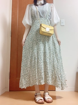 「apres jour（アプレジュール）のアイテム（サンダル）」を使った、めばえ🌱さん（レディース・166cm）の夏コーディネート