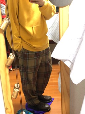 「Dr. Martens（ドクターマーチン）のアイテム（スリッポン）」を使った、みるますさん（メンズ・172cm）の秋コーディネート