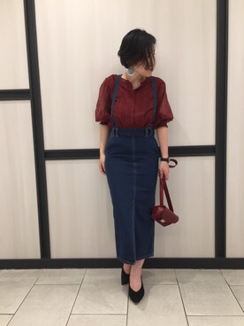 「CAPRICIEUX LE'MAGE（カプリシューレマージュ）のアイテム（イヤリング）」を使った、mari.kana_lemageさん（レディース・148cm）の秋コーディネート