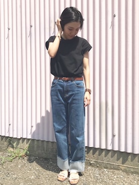 「OVoVO（オーヴォ）のアイテム」を使った、Akiさん（レディース・153cm）の夏コーディネート