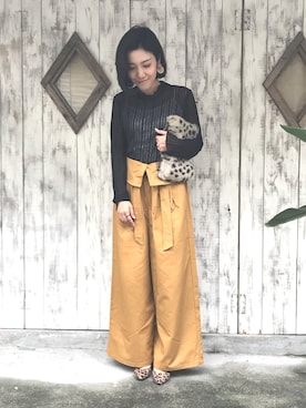 「OVoVO（オーヴォ）のアイテム」を使った、Akiさん（レディース・153cm）の秋コーディネート