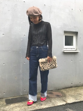 「OVoVO（オーヴォ）のアイテム」を使った、Akiさん（レディース・153cm）の秋コーディネート