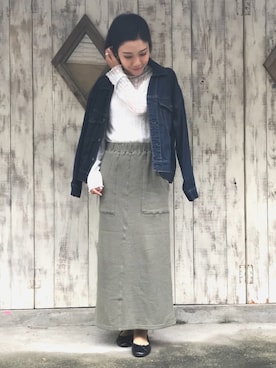 「OVoVO（オーヴォ）のアイテム」を使った、Akiさん（レディース・153cm）の秋コーディネート