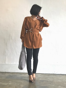 「旅行」｜Akiさん（レディース・153cm）の秋コーディネート