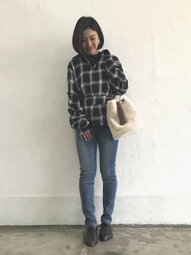 「旅行」｜Akiさん（レディース・153cm）の秋コーディネート