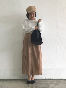 「ワッフル」｜Akiさん（レディース・153cm）の秋コーディネート