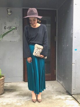 「OVoVO（オーヴォ）のアイテム」を使った、Akiさん（レディース・153cm）の秋コーディネート