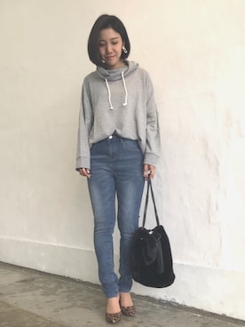 「OVoVO（オーヴォ）のアイテム」を使った、Akiさん（レディース・153cm）の秋コーディネート