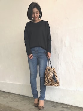 「OVoVO（オーヴォ）のアイテム」を使った、Akiさん（レディース・153cm）の秋コーディネート