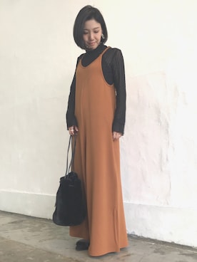 「OVoVO（オーヴォ）のアイテム」を使った、Akiさん（レディース・153cm）の秋コーディネート