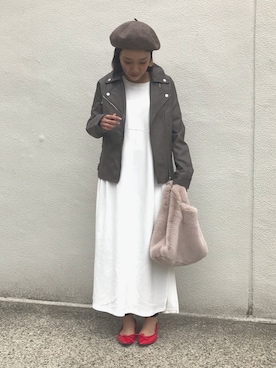 「OVoVO（オーヴォ）のアイテム」を使った、Akiさん（レディース・153cm）の秋コーディネート
