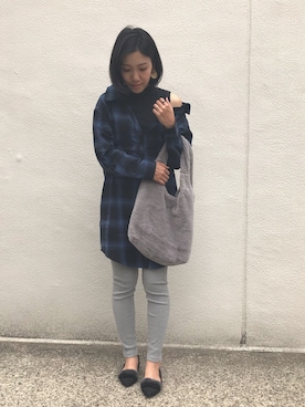 「OVoVO（オーヴォ）のアイテム」を使った、Akiさん（レディース・153cm）の秋コーディネート