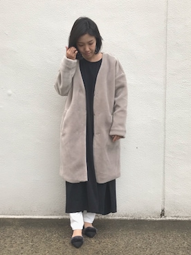 「OVoVO（オーヴォ）のアイテム」を使った、Akiさん（レディース・153cm）の秋コーディネート