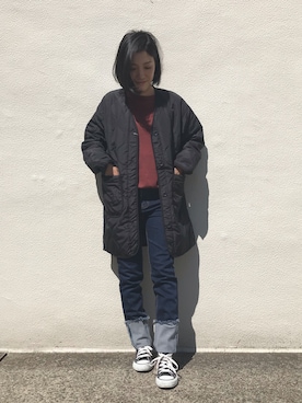 「OVoVO（オーヴォ）のアイテム」を使った、Akiさん（レディース・153cm）の秋コーディネート