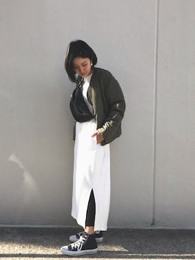 「OVoVO（オーヴォ）のアイテム」を使った、Akiさん（レディース・153cm）の秋コーディネート