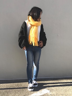 「OVoVO（オーヴォ）のアイテム」を使った、Akiさん（レディース・153cm）の秋コーディネート