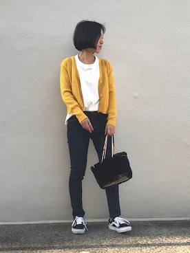 「OVoVO（オーヴォ）のアイテム」を使った、Akiさん（レディース・153cm）の冬コーディネート