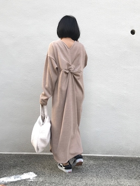 「OVoVO（オーヴォ）のアイテム」を使った、Akiさん（レディース・153cm）の冬コーディネート