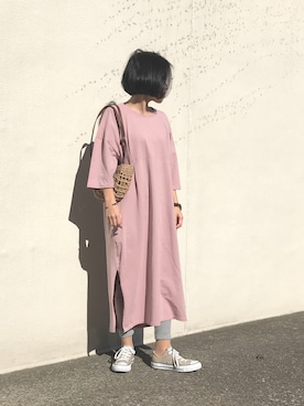 「OVoVO（オーヴォ）のアイテム」を使った、Akiさん（レディース・153cm）の春コーディネート
