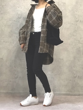 「OVoVO（オーヴォ）のアイテム」を使った、Akiさん（レディース・153cm）の秋コーディネート