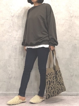 「OVoVO（オーヴォ）のアイテム」を使った、Akiさん（レディース・153cm）の秋コーディネート
