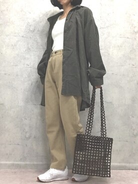 「OVoVO（オーヴォ）のアイテム」を使った、Akiさん（レディース・153cm）の秋コーディネート